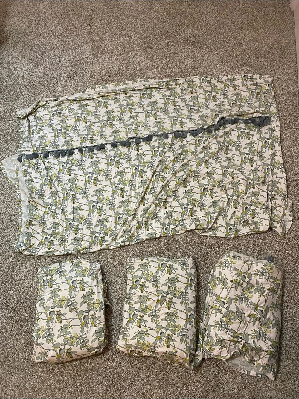 Kate Quinn Sage Leaf Beechwood Modal Curtains - Set of 2